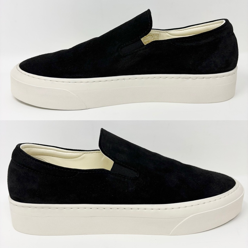 The Row Marie H Slip-On Sneakers Black Suede Ivory Chunky Sole Size 36.5 / 6.5 - Picture 10 of 16